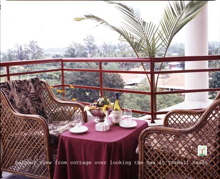 Balcony over looking the sea
