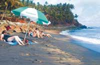 Krishnatheeram Beach Resort, Varkala, Kerala,Krishnatheeram is spread over half an acre and perched on the rock formation cliff hugging the Thiruvambady Beach at Varkala.