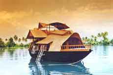 Accommodation in Houseboat country made boat, backwater tours